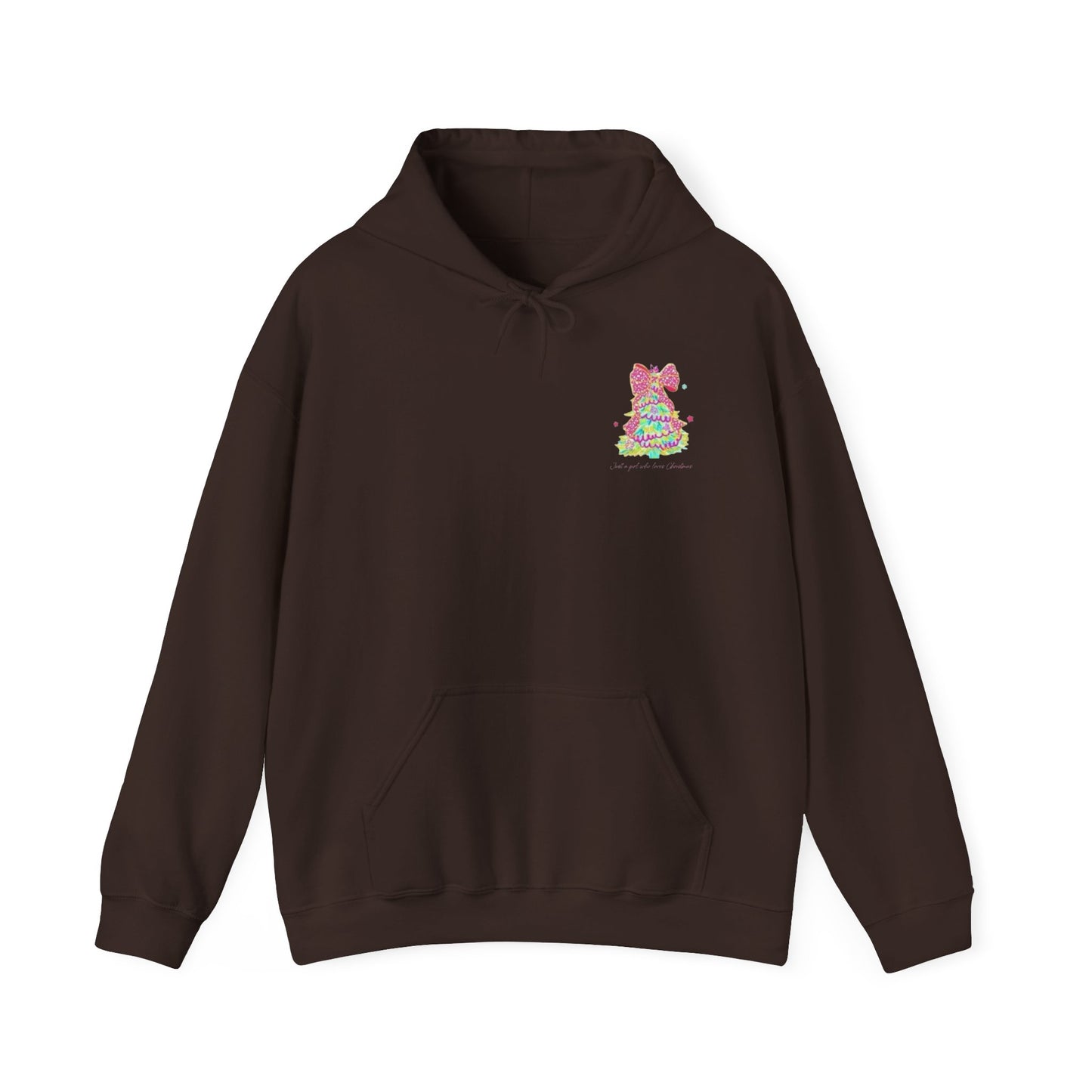 Just a Girl Who Loves Christmas- Whimsical Hooded Sweatshirt