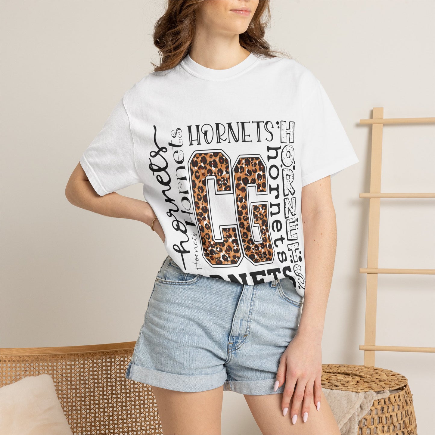 CG Hornets Spirit Leopard Print Graphic Tee | School Spirit