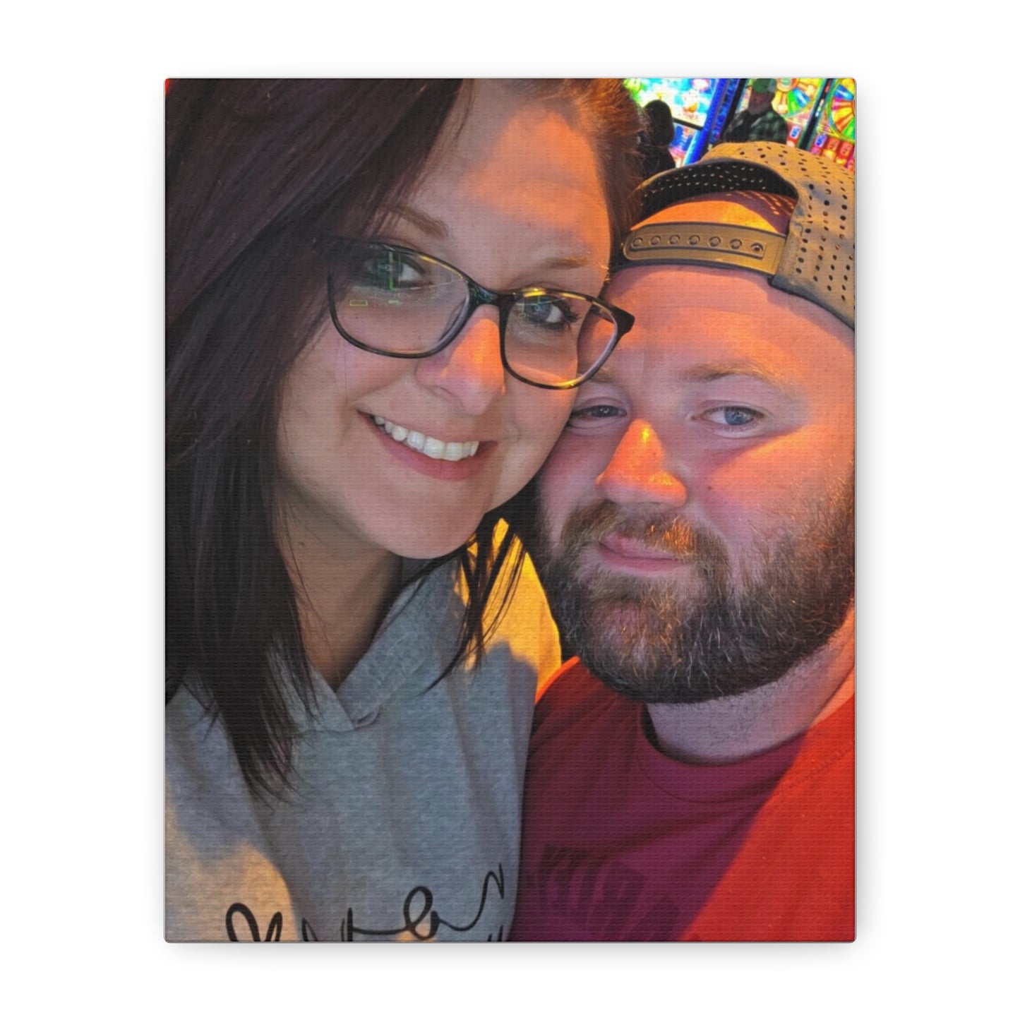 Personalized Stretched Canvas Print, Custom Wall Art, Home Decor, Gift for Couples, Anniversary, Homewarming
