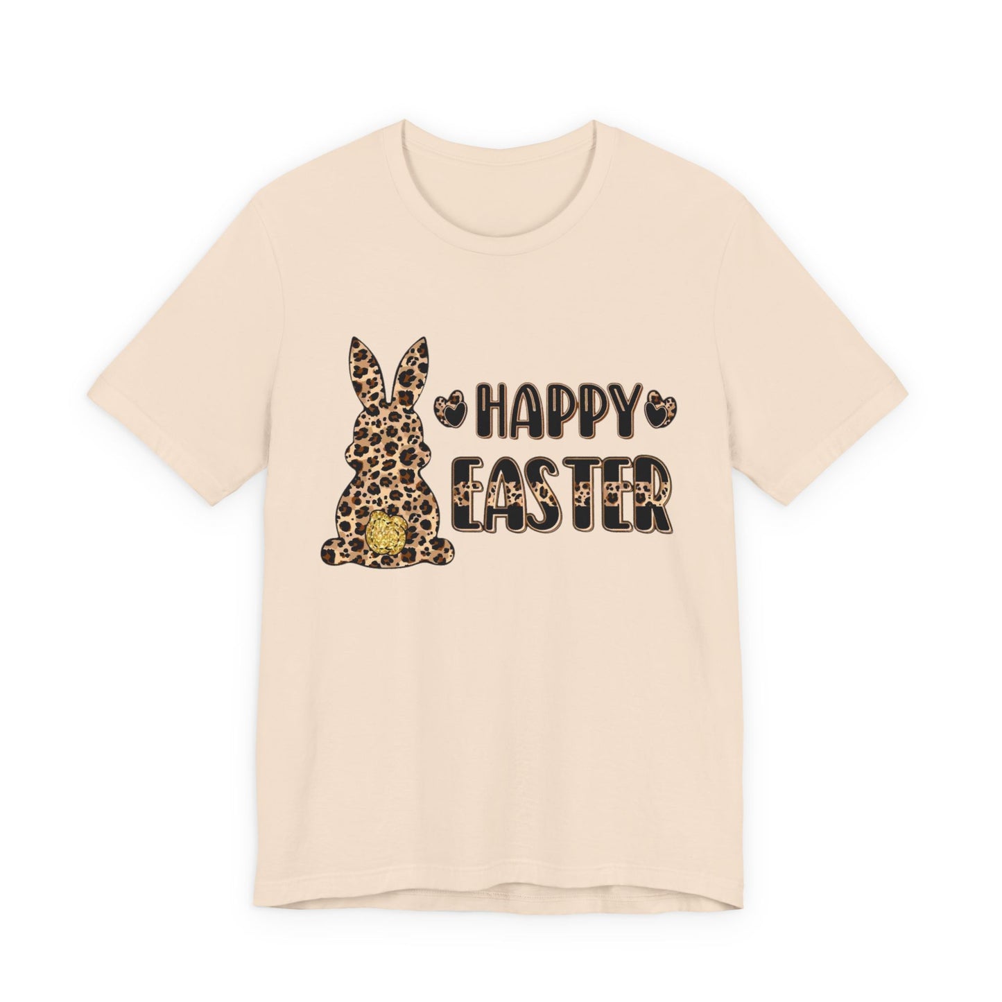 Leopard Print 'Happy Easter' Bunny Tee