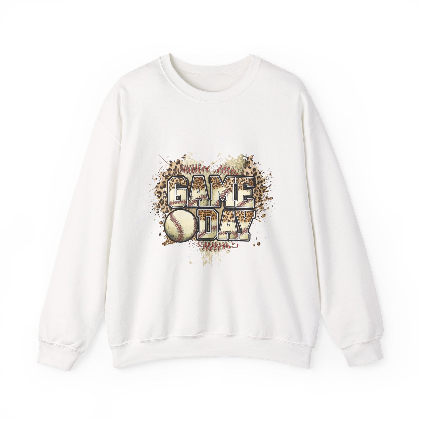 Softball 'Game Day' Crewneck Sweatshirt — Distressed Baseball Design