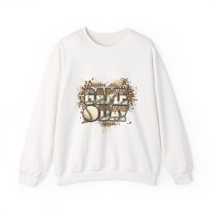 Softball 'Game Day' Crewneck Sweatshirt — Distressed Baseball Design