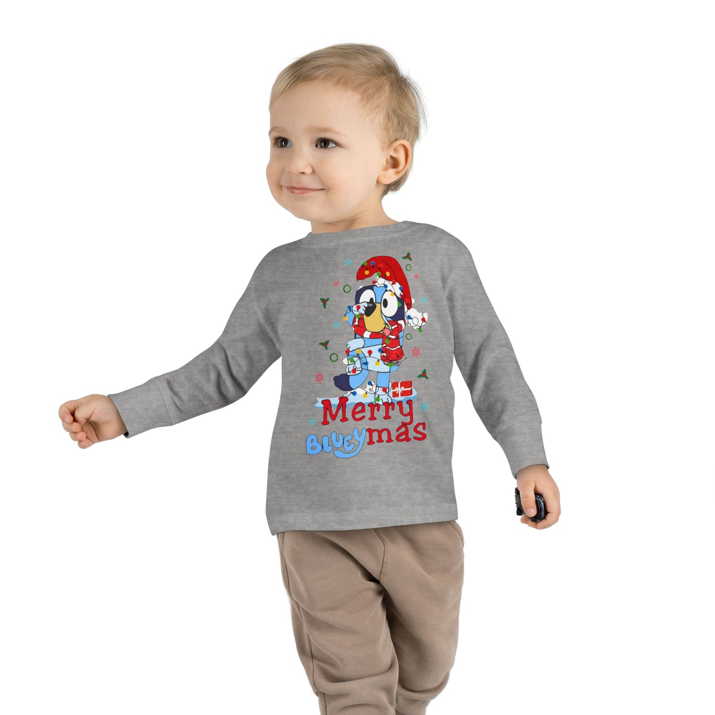 Toddler Tee — Merry BLUEYMAS Christmas Long Sleeve