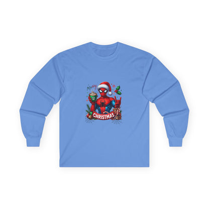 Christmas and Coffee with Spidey- Unisex Ultra Cotton Long Sleeve Tee