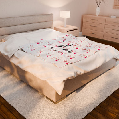White- Cupid's Arrow Merch- Velveteen Plush Blanket