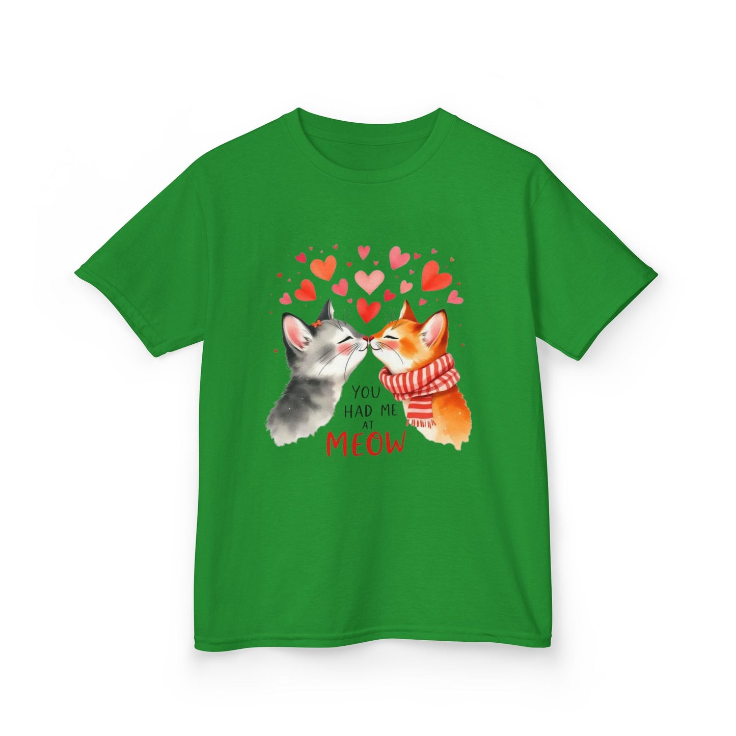 Kids Tee — Cute Cats 'You Had Me at Meow' Valentine Shirt