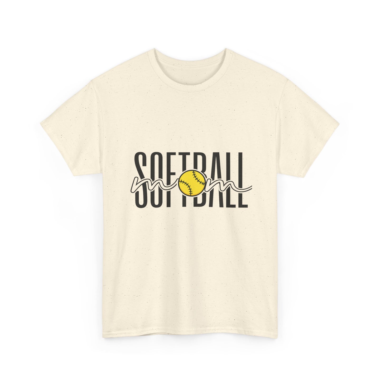 Softball Mom/Player Tee — Retro Script Softball Graphic T-Shirt