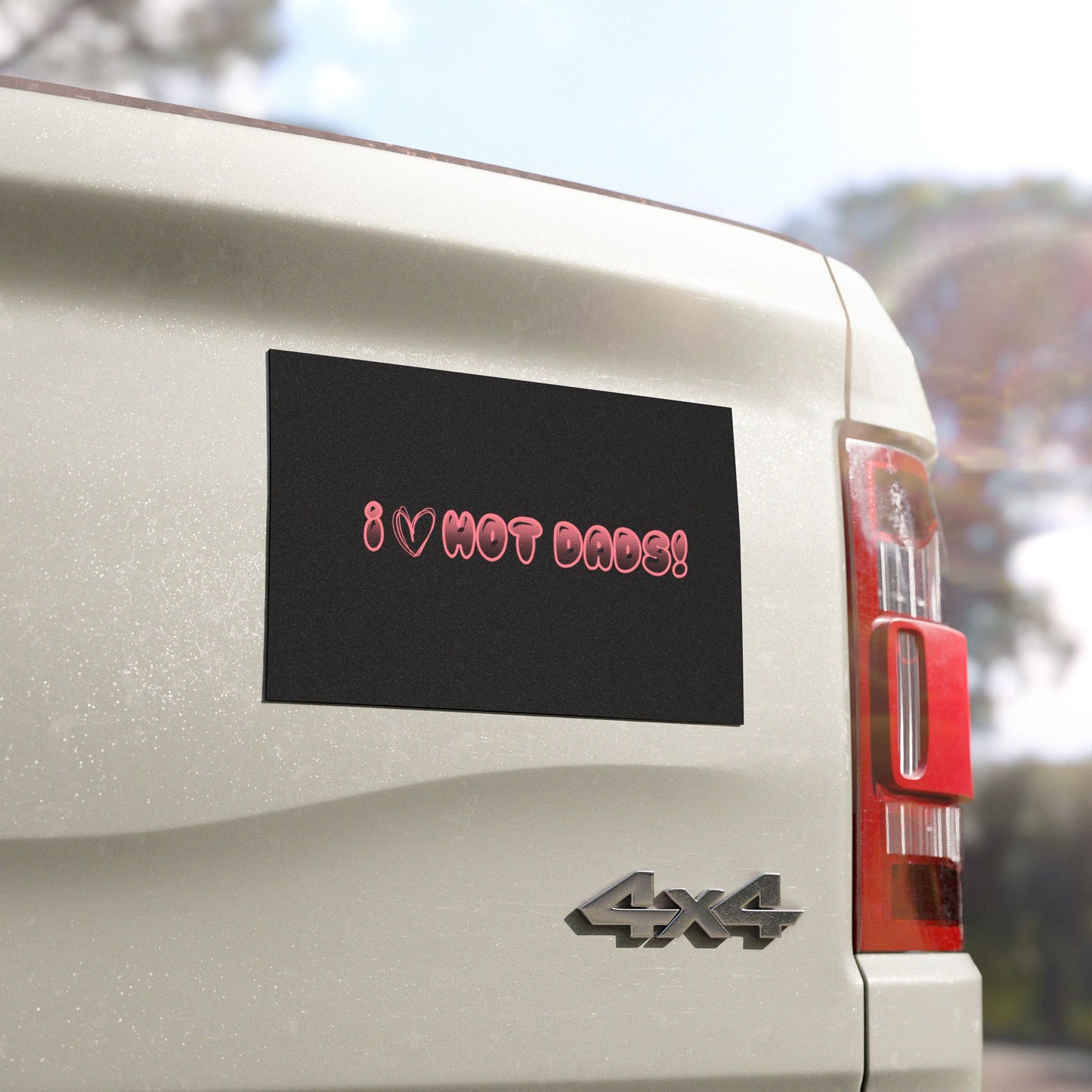 Playful Car Magnets Bundle - I  Hot Dads! Funny Car Decor, Vehicle Accessories, Gift for Dads, Auto Magnets, Humorous Gifts