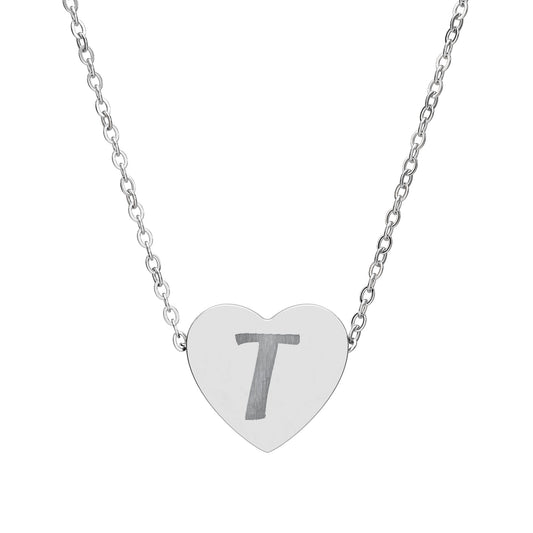 Engravable Heart Necklace — Personalized Initials Pendant