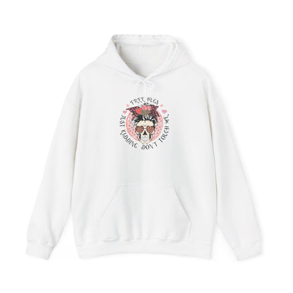 Hoodie — 'I Need Hugs, Just Kidding Don't Touch' Vintage Sloth Graphic Hoodie