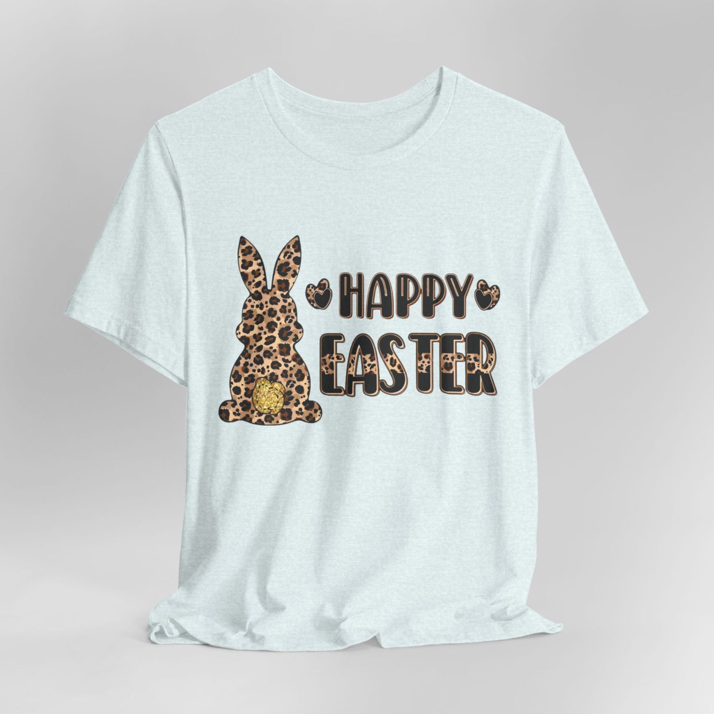 Leopard Print 'Happy Easter' Bunny Tee