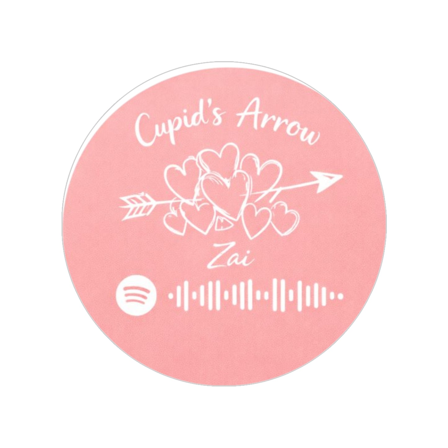 Pink Cupid’s Arrow – Spotify Code Sticker
