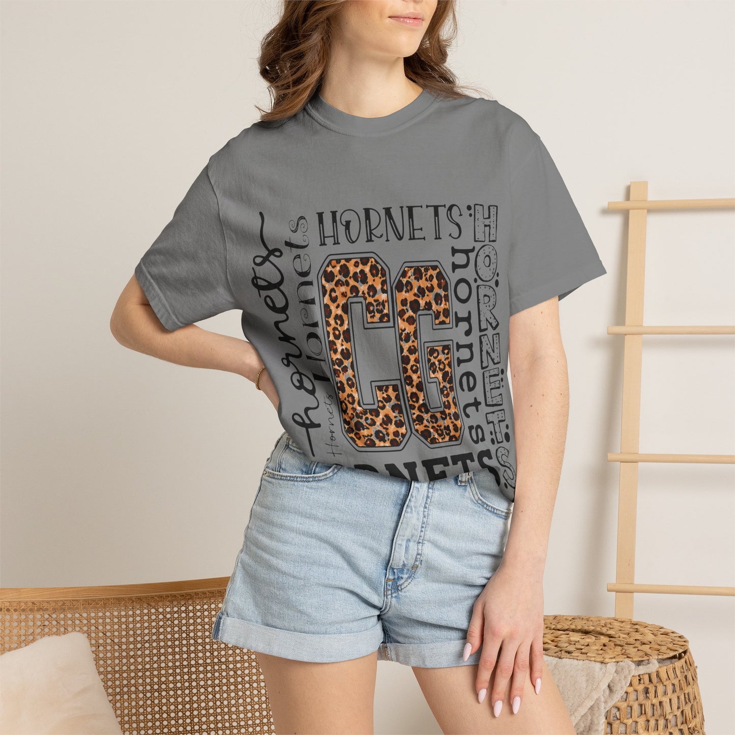 CG Hornets Spirit Leopard Print Graphic Tee | School Spirit