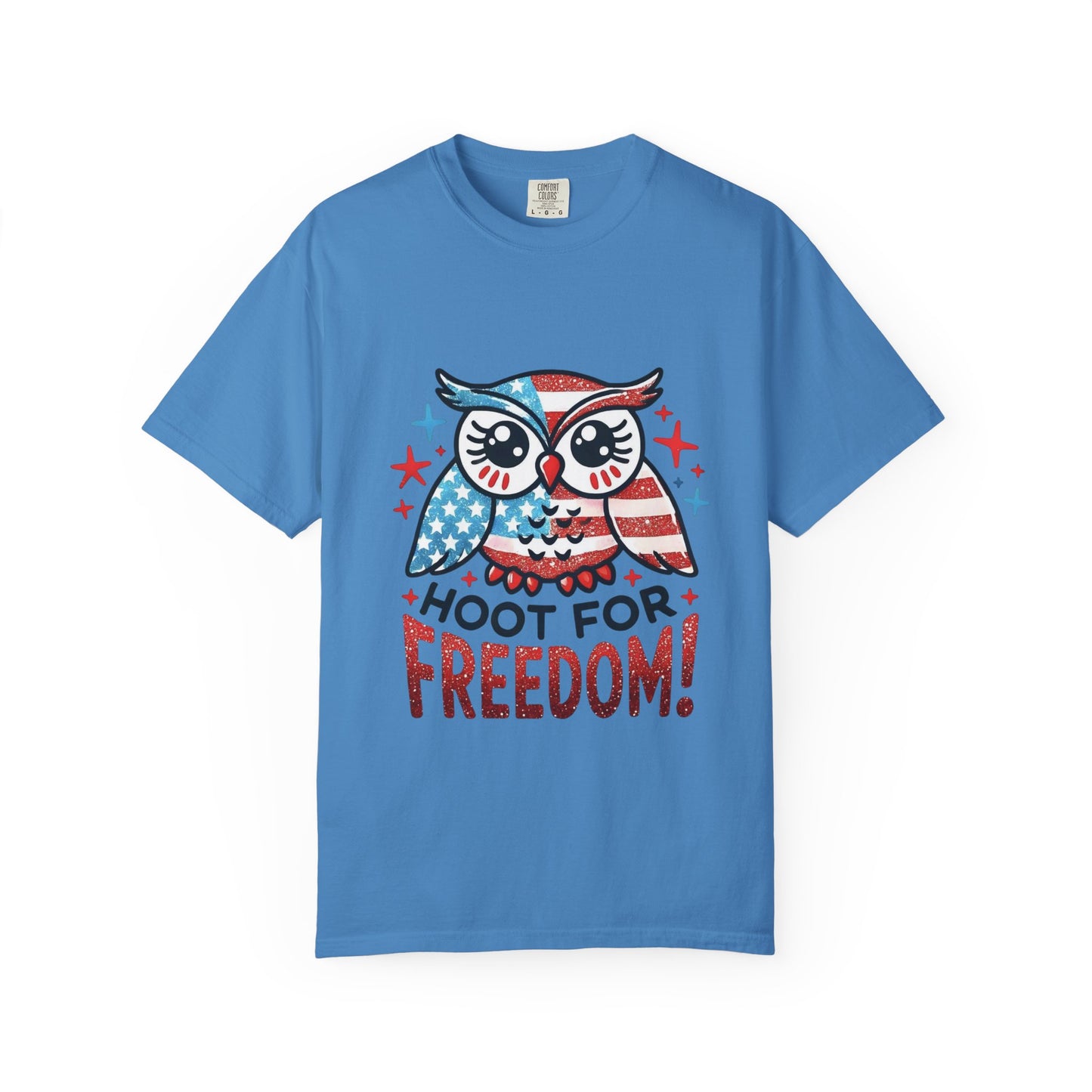 Patriotic 'Hoot for Freedom' Owl T-Shirt