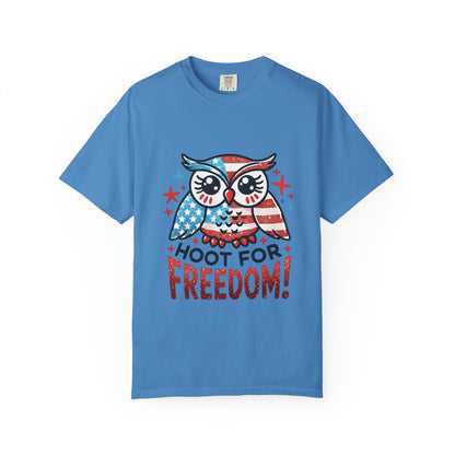 Patriotic 'Hoot for Freedom' Owl T-Shirt