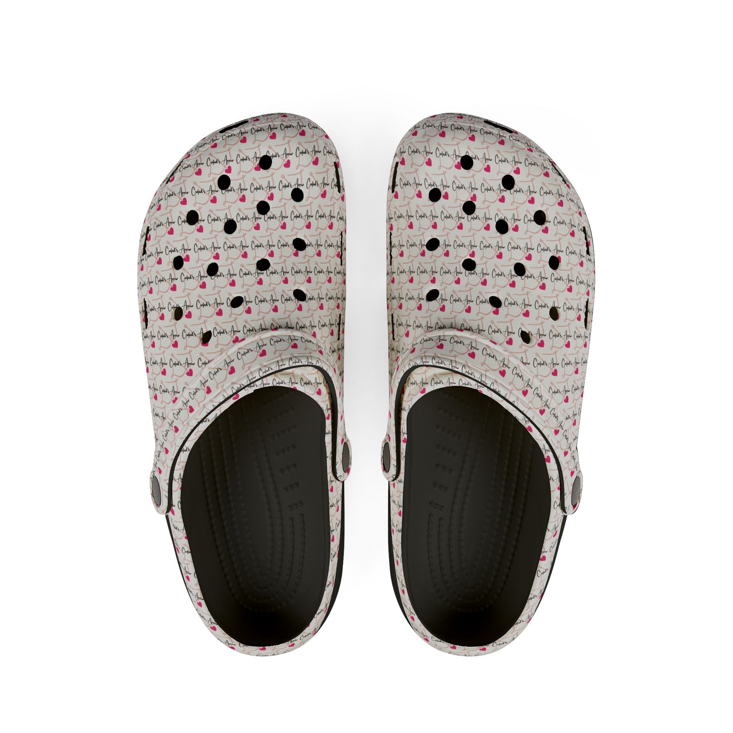 Cupid's Arrow- Merch- White Bow & Arrow Design- Colorful EVA Foam Clogs
