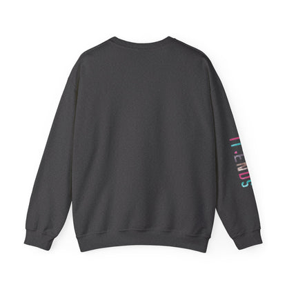 Crewneck Sweatshirt — “I Don’t Start Shit” Colorblock Graphic Crew