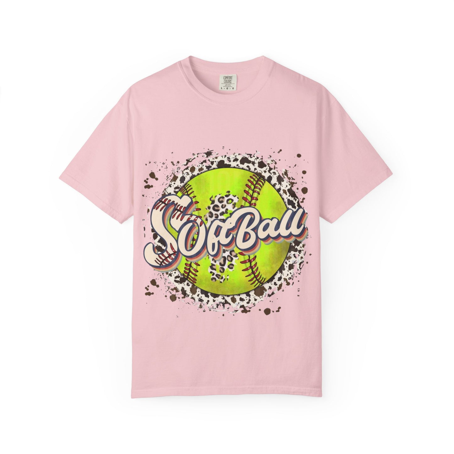 Softball Vintage Graphic T-Shirt — Neon Softball Logo Tee