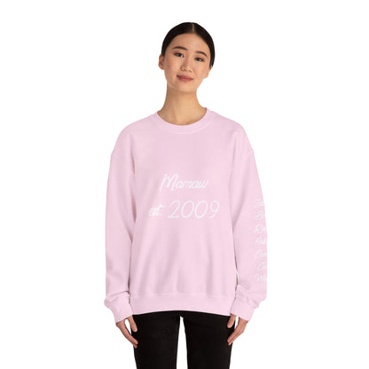Mamaw Est. 2009 Crewneck Sweatshirt — Personalized Grandma Gift