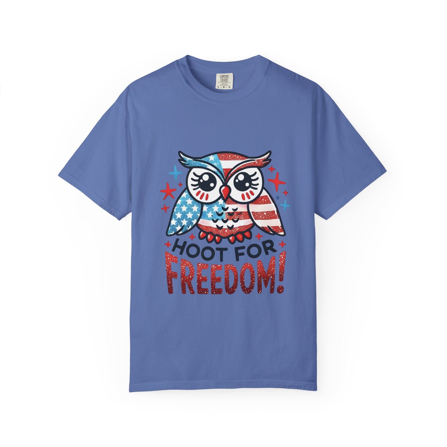 Patriotic 'Hoot for Freedom' Owl T-Shirt