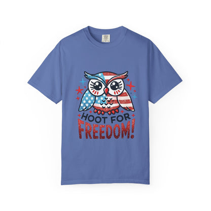 Patriotic 'Hoot for Freedom' Owl T-Shirt