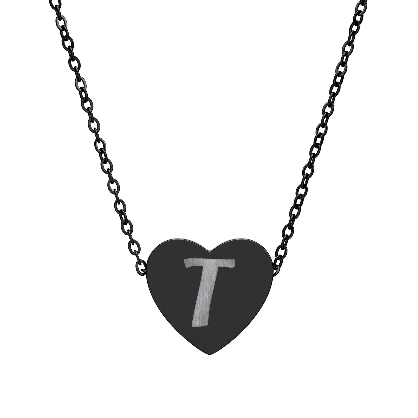 Engravable Heart Necklace — Personalized Initials Pendant