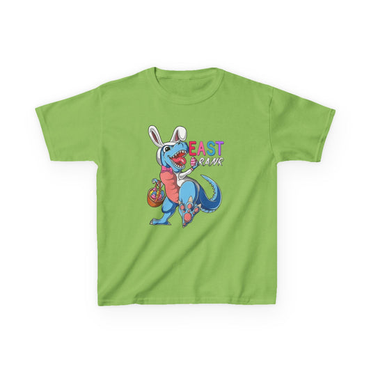 Kids 'Beast of Easter' Dino Bunny T‑Shirt — Cute Easter Dino with Basket