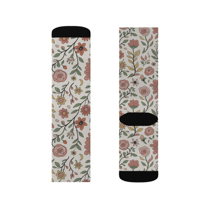 Floral Sublimation Socks | Cozy