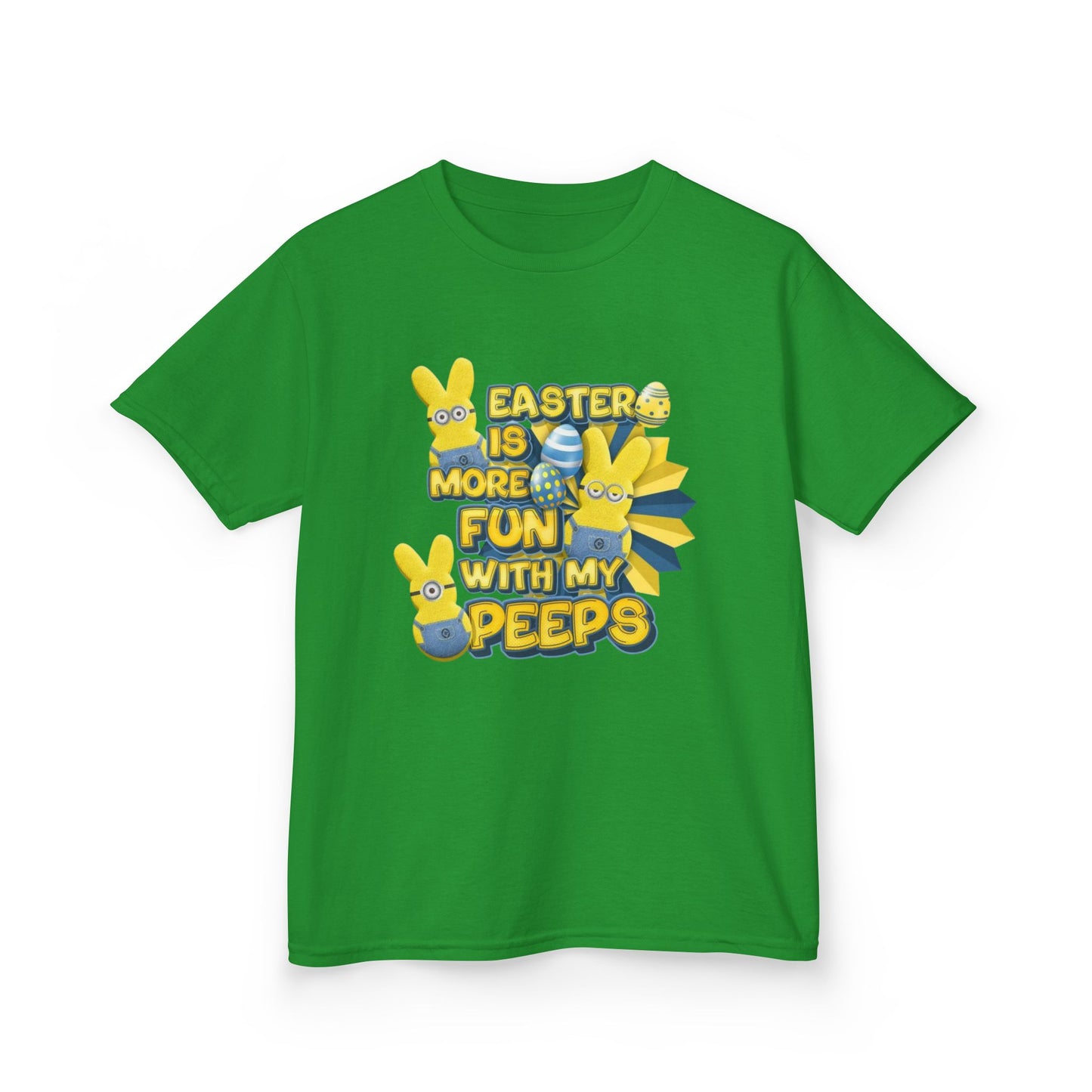 Kids Tee — "Easter Is More Fun With My Peeps" Cute Bunny & Chick Design