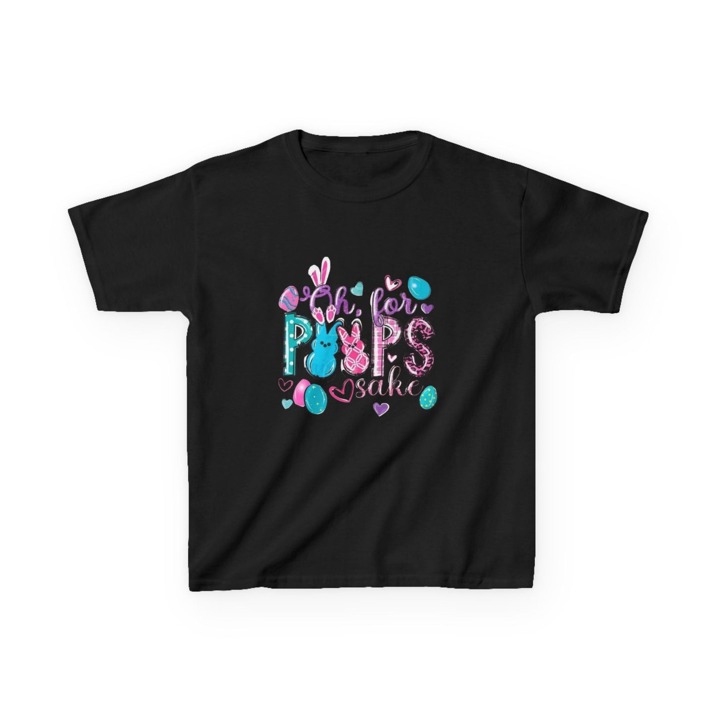 Kids Tee — "Pops" Cute Colorful Bunny Hearts Design (Children’s Graphic T-Shirt)