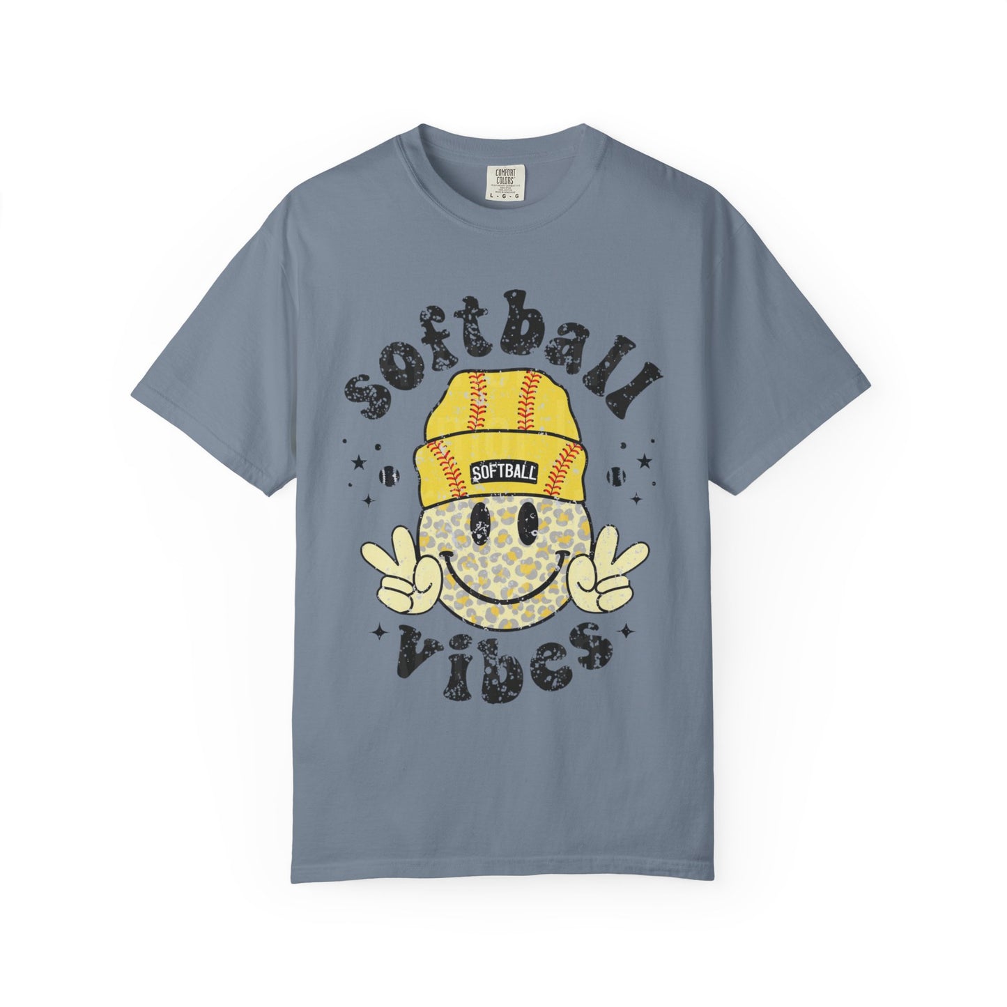 Softball Vibes Smiley T-Shirt