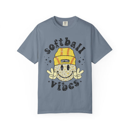 Softball Vibes Smiley T-Shirt