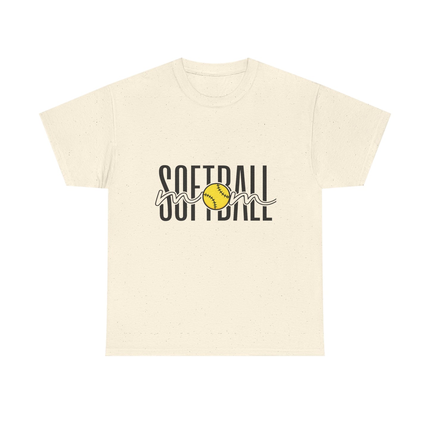 Softball Mom/Player Tee — Retro Script Softball Graphic T-Shirt