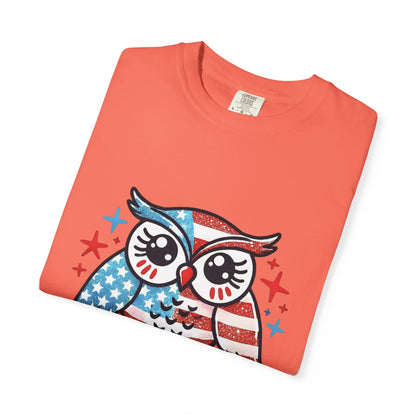 Patriotic 'Hoot for Freedom' Owl T-Shirt