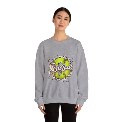 Softball Graphic Crewneck Sweatshirt – Neon Softball Design