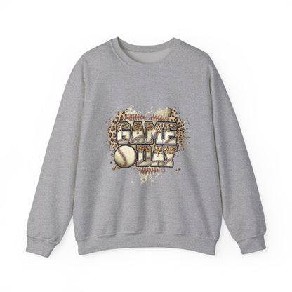 Softball 'Game Day' Crewneck Sweatshirt — Distressed Baseball Design