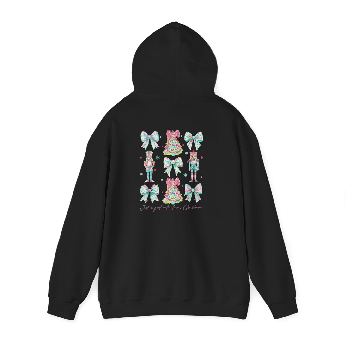 Just a Girl Who Loves Christmas- Whimsical Hooded Sweatshirt