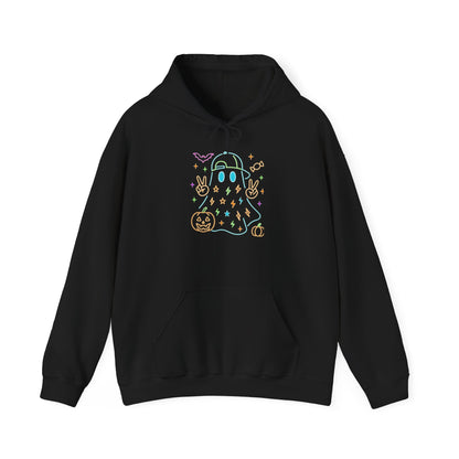 Cute Ghosts Unisex Hooded Sweatshirt | Perfect for Halloween, Cozy Fall Days, Casual Wear, Ghost Lover Gifts, Spooky Season Apparel