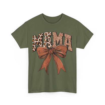 Leopard Mama & Bow- Unisex Heavy Cotton Tee