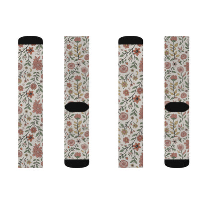Floral Sublimation Socks | Cozy