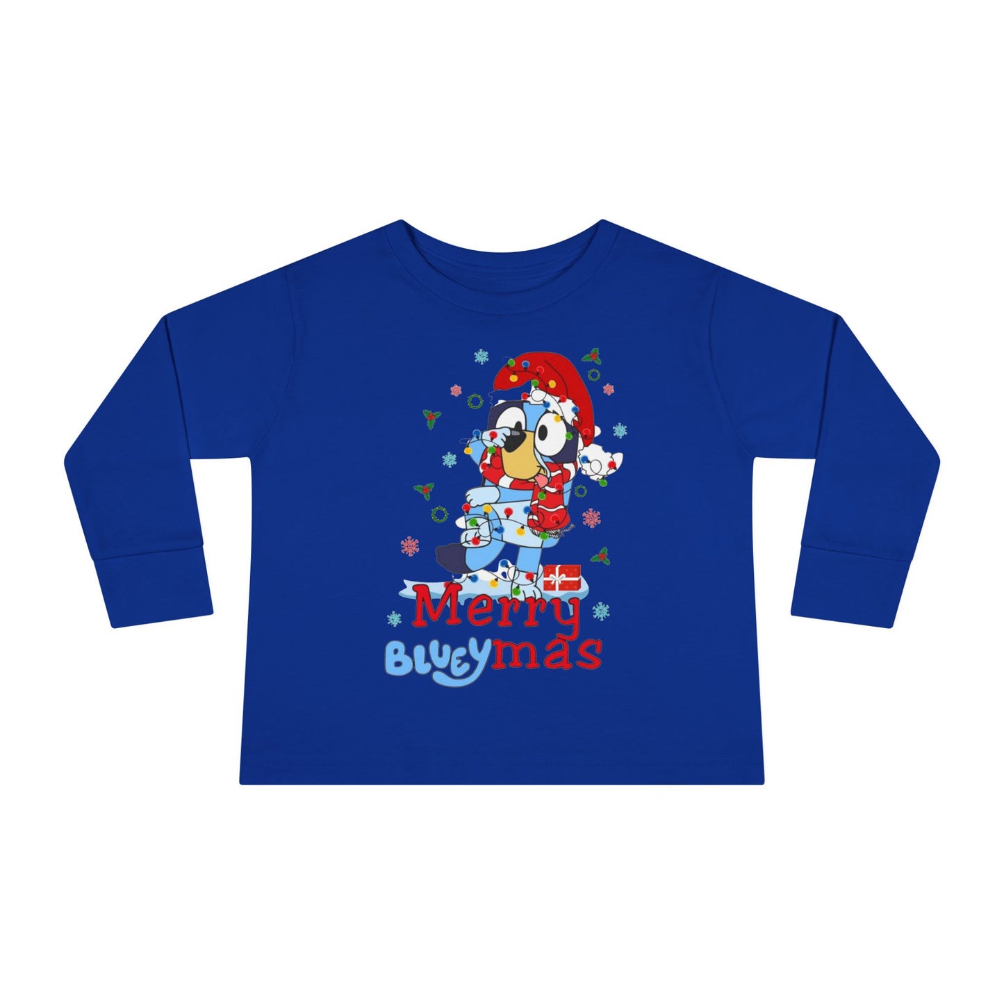 Toddler Tee — Merry BLUEYMAS Christmas Long Sleeve