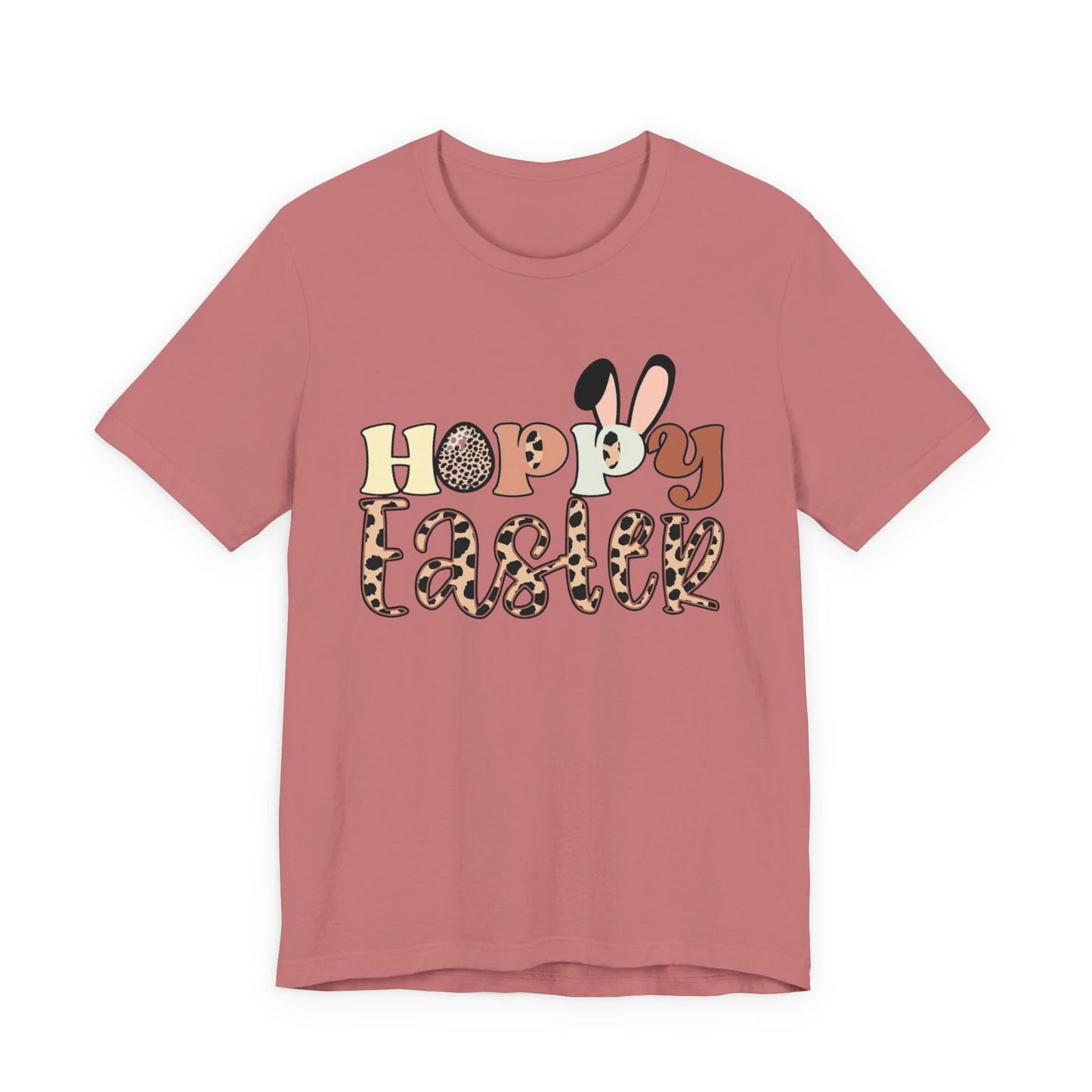 Happy Easter Leopard Print Tee — Cute Bunny Egg Holiday T-Shirt