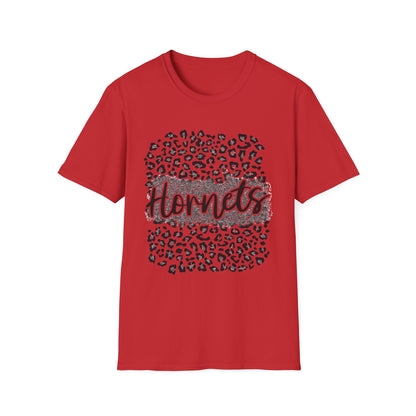 Hornets Leopard Circle T-Shirt — Trendy Animal Print Fan Tee