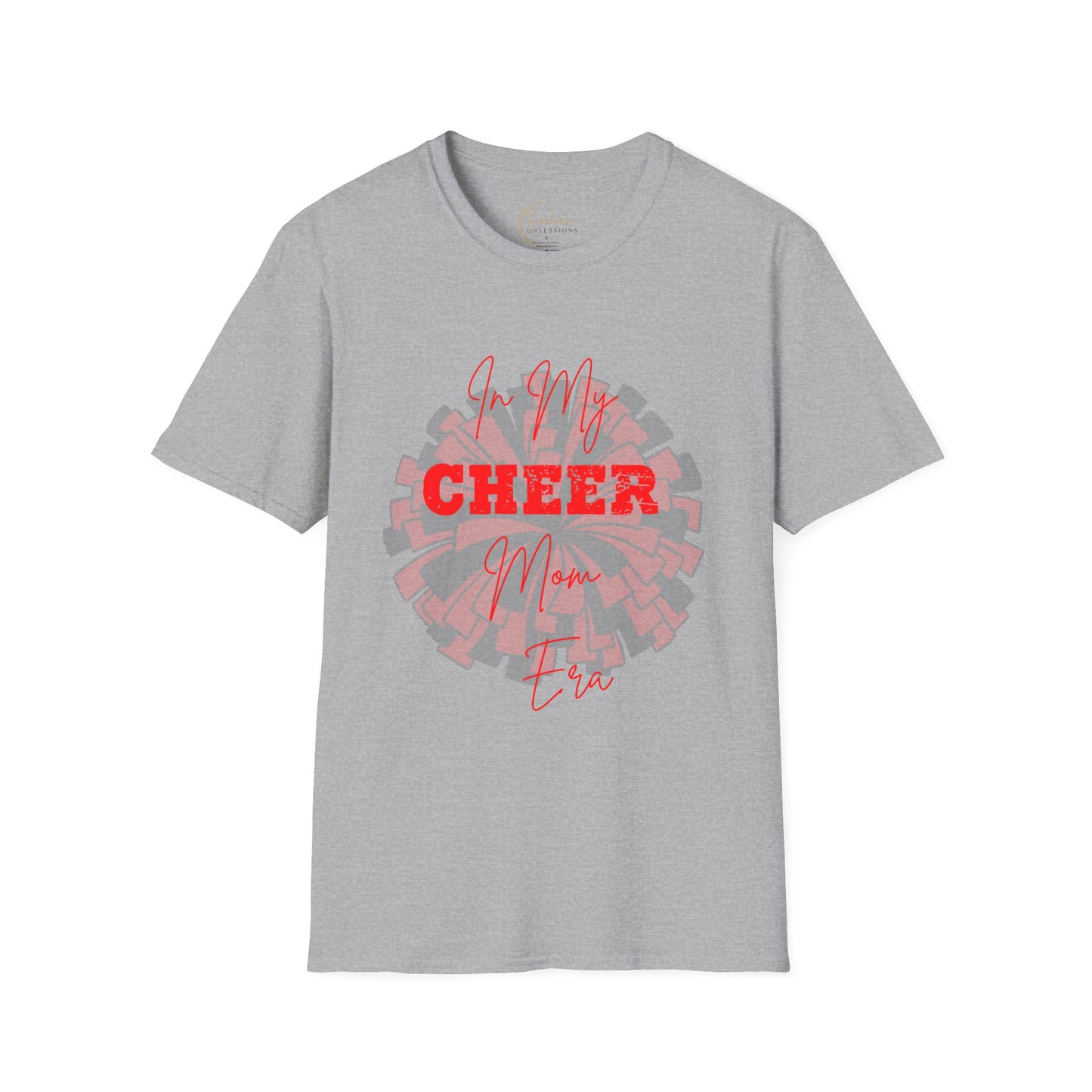Cheer Mom T‑Shirt — "In My CHEER Mom Era" Pom Pom Graphic Tee