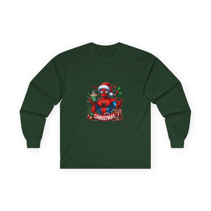 Christmas and Coffee with Spidey- Unisex Ultra Cotton Long Sleeve Tee