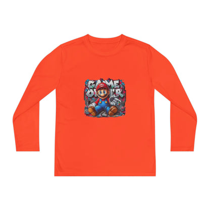 "Game Over" Graphic Youth Long Sleeve Gamer Character Tee