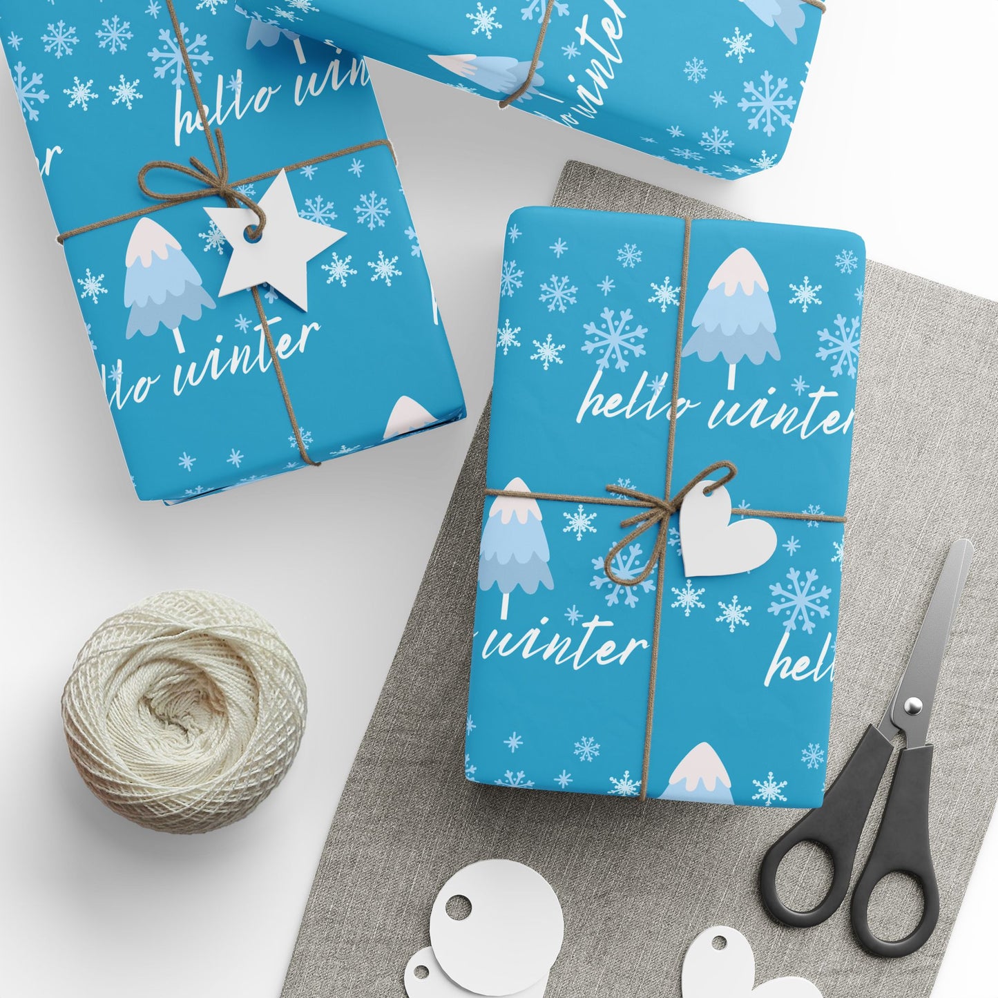 Winter Themed Wrapping Paper for Holidays, Gift Wrap