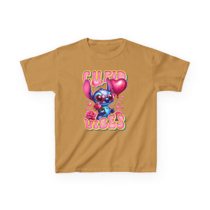 Kids Tee — 'Cupid Vibes' Cute Cartoon Cupid Character Valentine Shirt