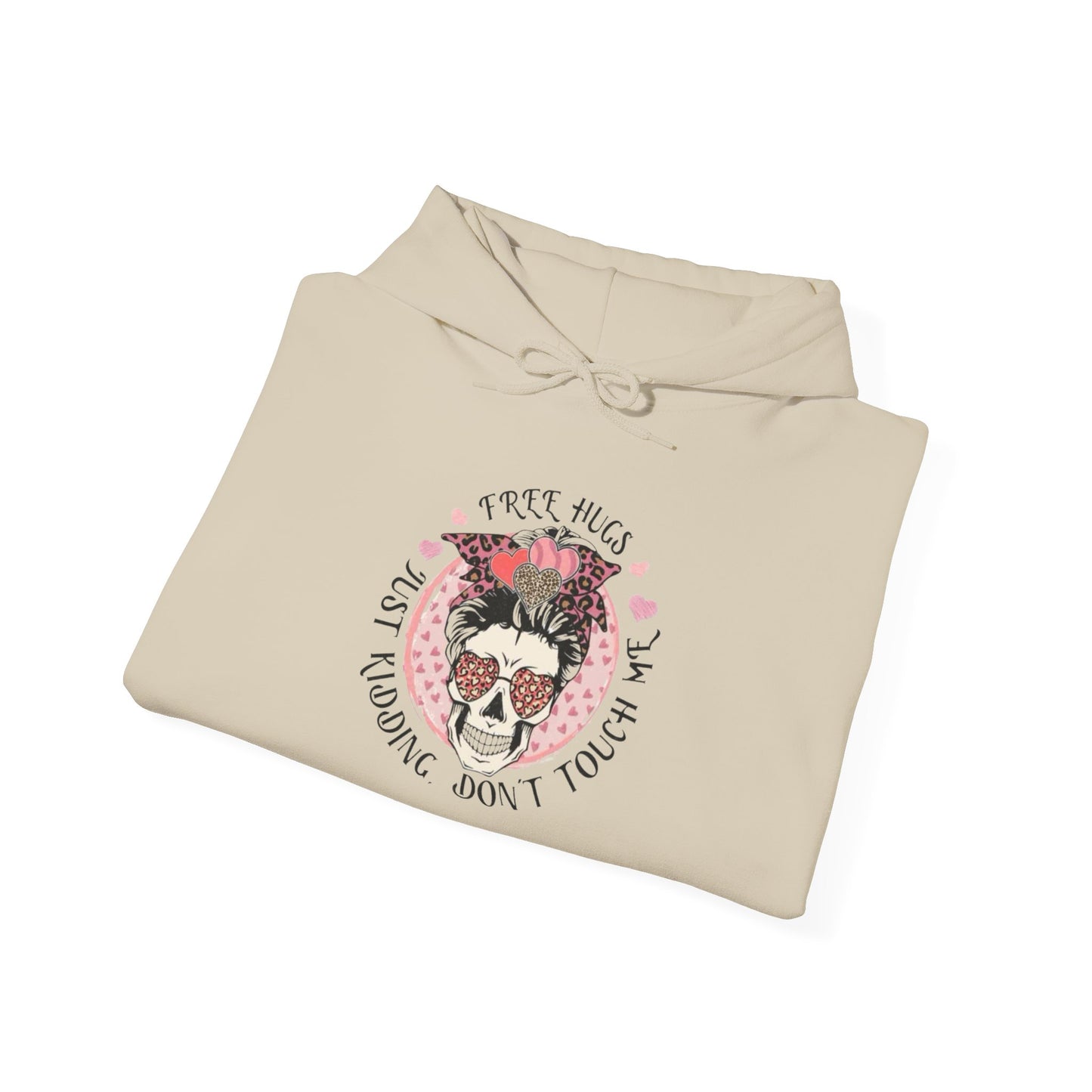 Hoodie — 'I Need Hugs, Just Kidding Don't Touch' Vintage Sloth Graphic Hoodie