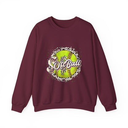 Softball Graphic Crewneck Sweatshirt – Neon Softball Design